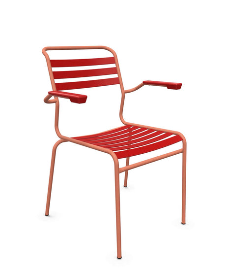 Schaffner Säntis Fauteuil à lattes Rouge 30 Terracotta 84 