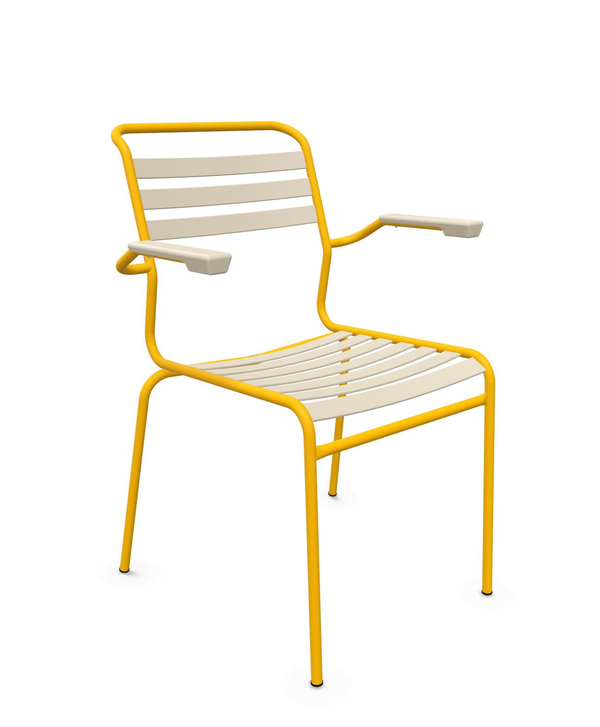 Schaffner Säntis Fauteuil à lattes Sable Pastel 15 Jaune 11 