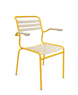 Schaffner Säntis Fauteuil à lattes Sable Pastel 15 Jaune 11 