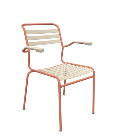 Schaffner Säntis Fauteuil à lattes Sable Pastel 15 Terracotta 84 