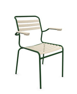 Schaffner Säntis Fauteuil à lattes Sable Pastel 15 Vert Sapin 66 