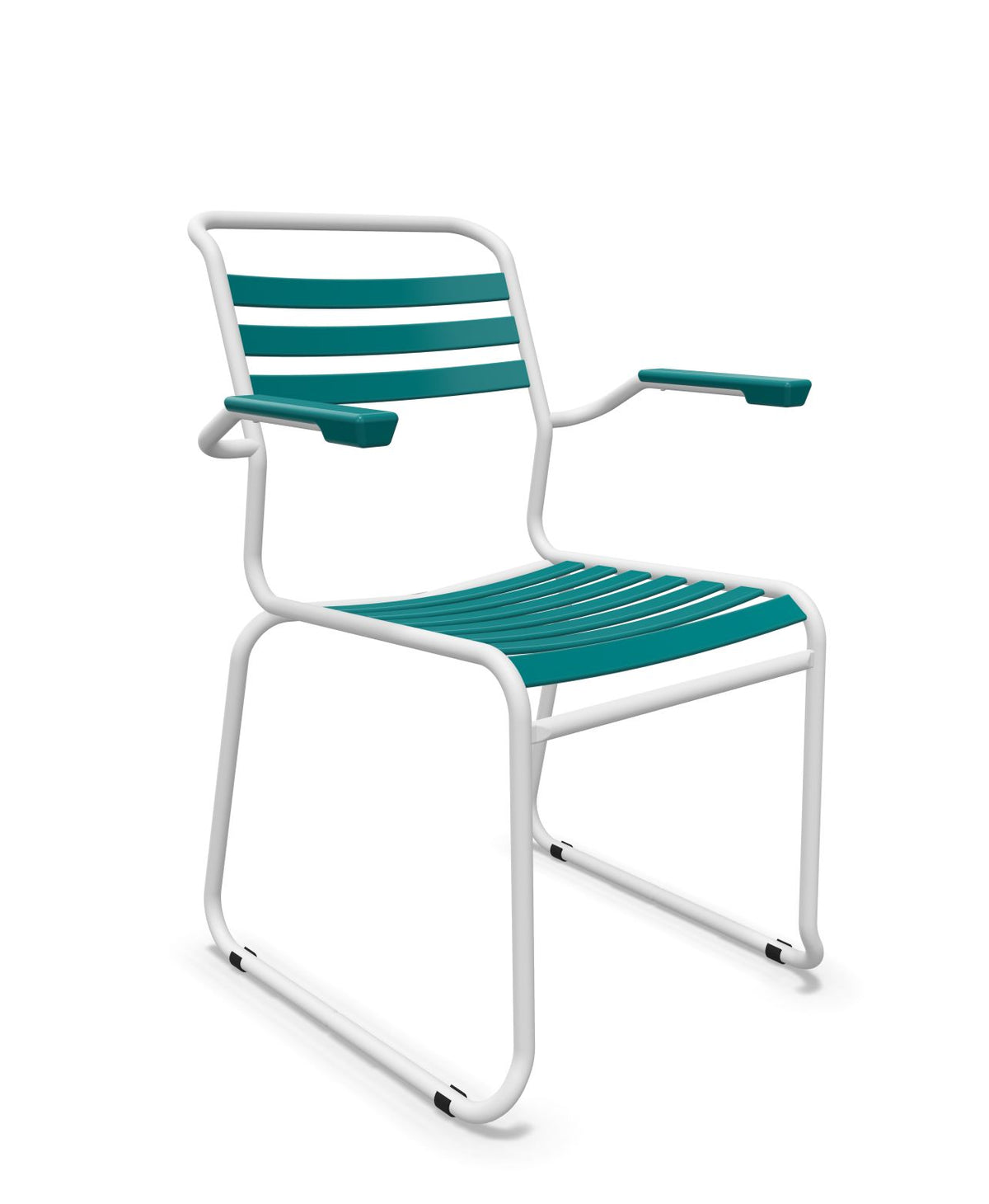 Schaffner Säntis Fauteuil Repas luge Lattes Bleu Kali 56 Blanc 90 
