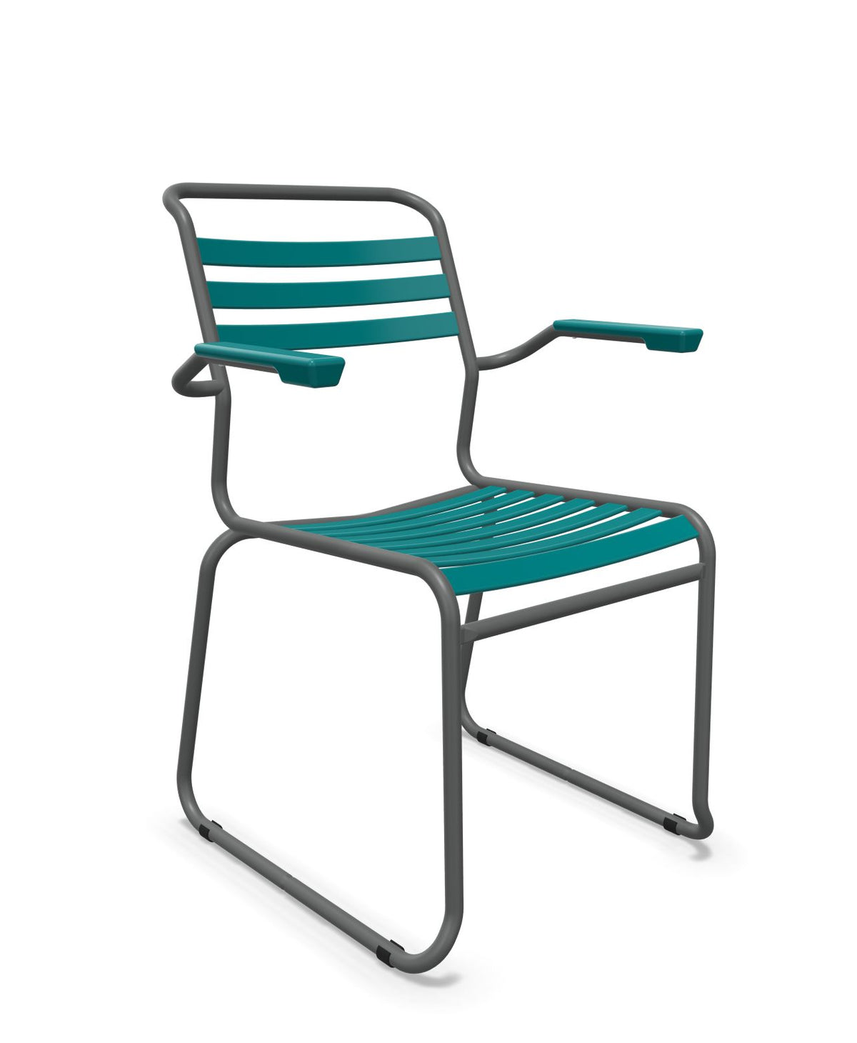 Schaffner Säntis Fauteuil Repas luge Lattes Bleu Kali 56 Graphite 73 
