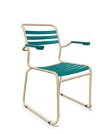 Schaffner Säntis Fauteuil Repas luge Lattes Bleu Kali 56 Marron Pastel 83 