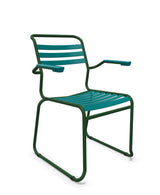 Schaffner Säntis Fauteuil Repas luge Lattes Bleu Kali 56 Vert Sapin 66 