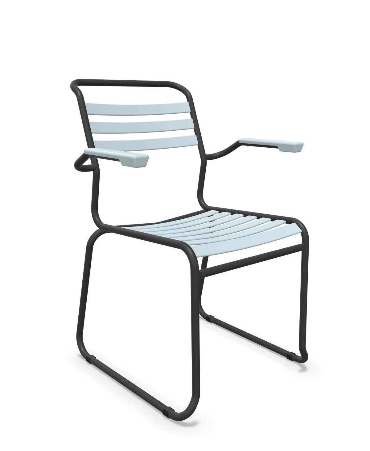 Schaffner Säntis Fauteuil Repas luge Lattes Bleu Pastel 51 Anthracite 77 