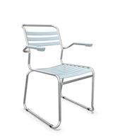 Schaffner Säntis Fauteuil Repas luge Lattes Bleu Pastel 51 Galvanisé à chaud 02 
