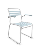 Schaffner Säntis Fauteuil Repas luge Lattes Bleu Pastel 51 Gris Argent 78 