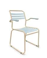 Schaffner Säntis Fauteuil Repas luge Lattes Bleu Pastel 51 Marron Pastel 83 