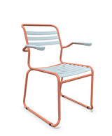 Schaffner Säntis Fauteuil Repas luge Lattes Bleu Pastel 51 Terracotta 84 