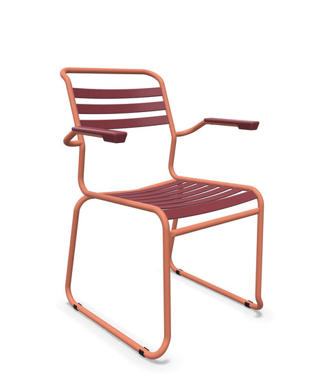 Schaffner Säntis Fauteuil Repas luge Lattes Bordeaux 38 Terracotta 84 