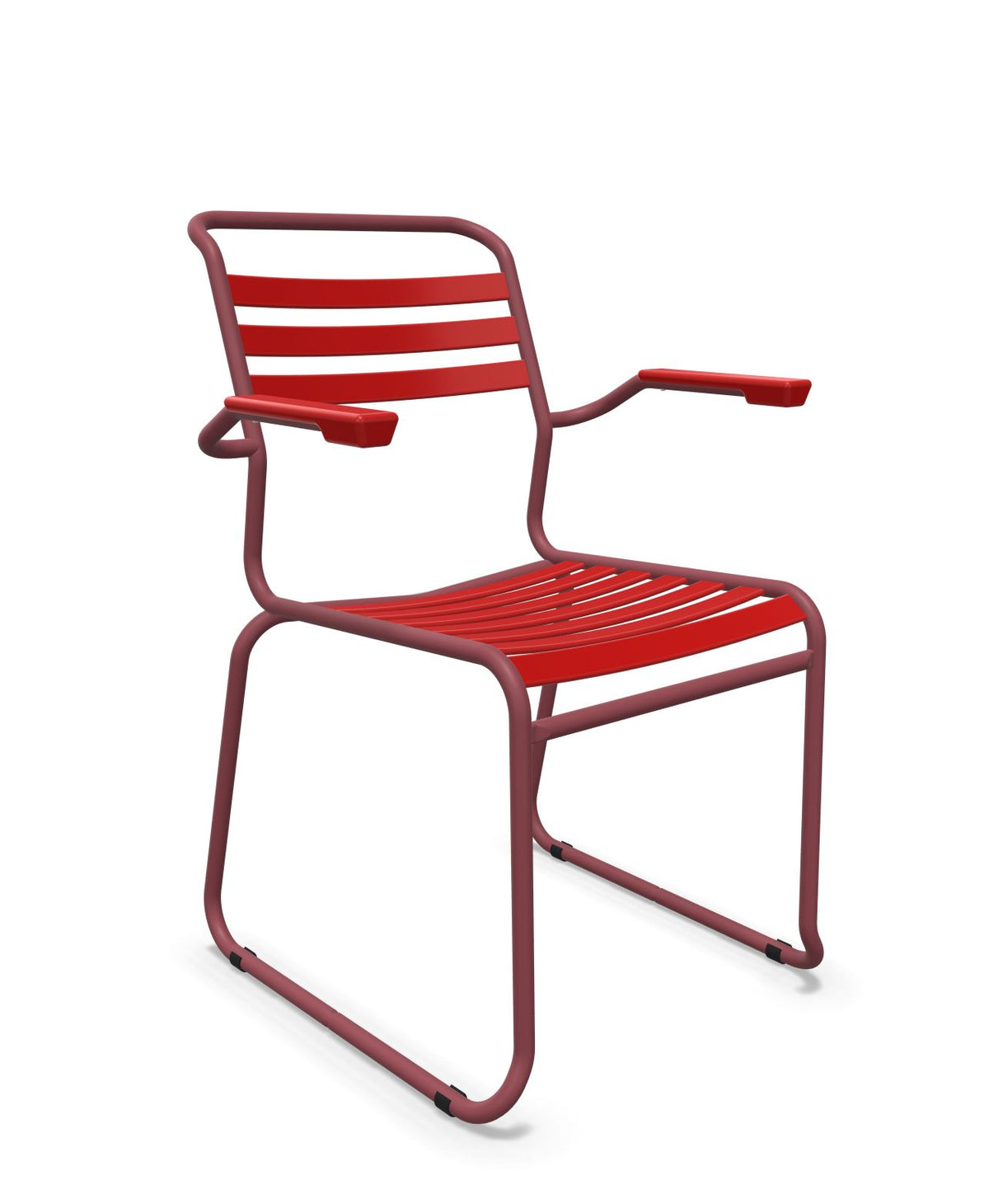 Schaffner Säntis Fauteuil Repas luge Lattes Rouge 30 Bordeaux 38 