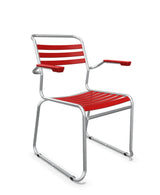 Schaffner Säntis Fauteuil Repas luge Lattes Rouge 30 Galvanisé à chaud 02 