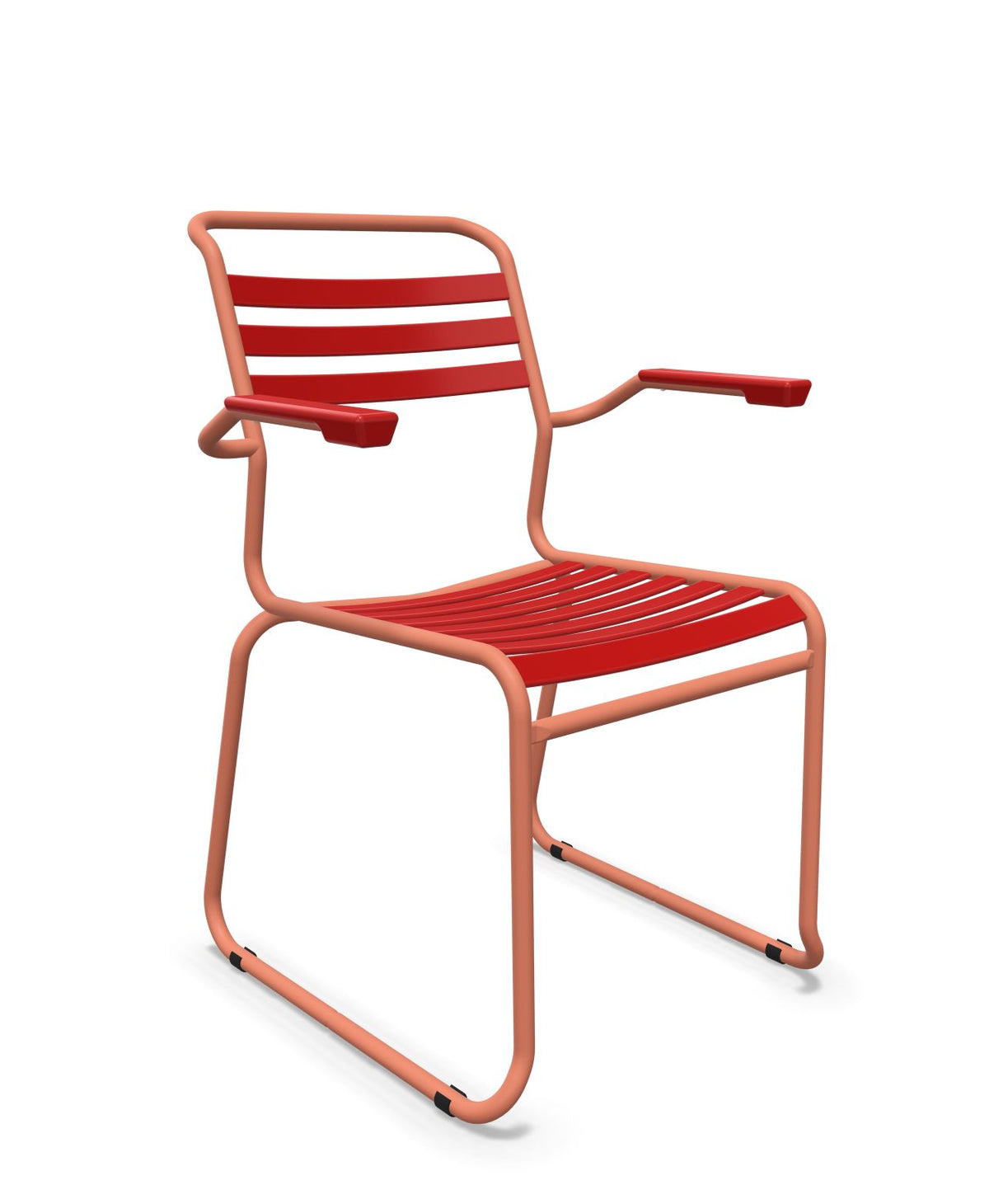 Schaffner Säntis Fauteuil Repas luge Lattes Rouge 30 Terracotta 84 