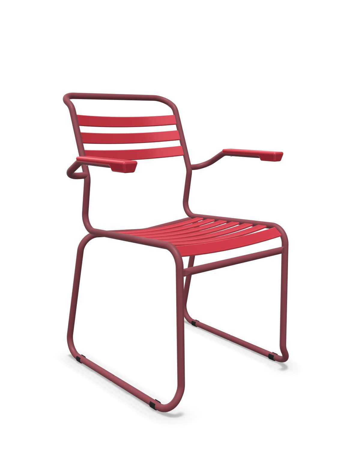 Schaffner Säntis Fauteuil Repas luge Lattes Rouge Érable 33 Bordeaux 38 