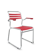Schaffner Säntis Fauteuil Repas luge Lattes Rouge Érable 33 Galvanisé à chaud 02 