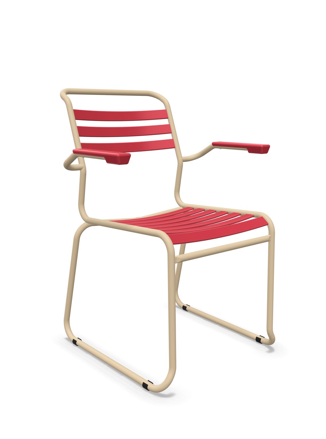 Schaffner Säntis Fauteuil Repas luge Lattes Rouge Érable 33 Marron Pastel 83 