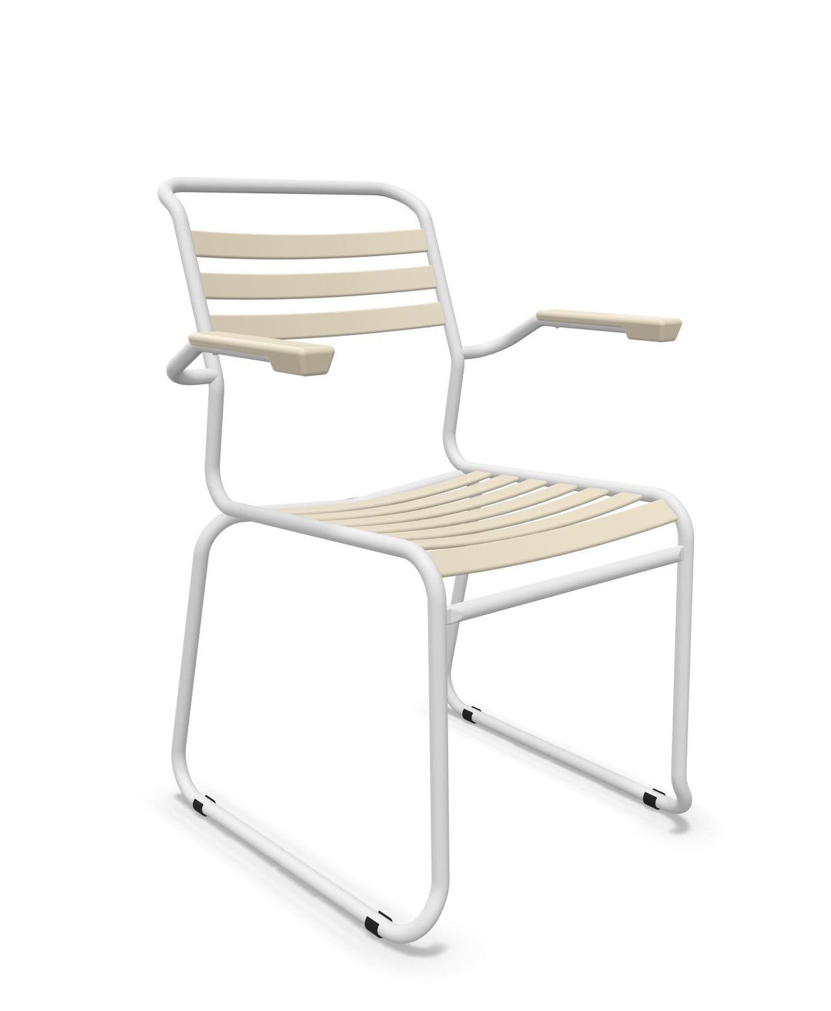 Schaffner Säntis Fauteuil Repas luge Lattes Sable Pastel 15 Blanc 90 