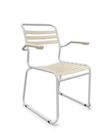 Schaffner Säntis Fauteuil Repas luge Lattes Sable Pastel 15 Gris Argent 78 