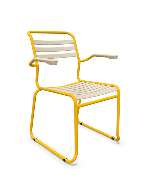 Schaffner Säntis Fauteuil Repas luge Lattes Sable Pastel 15 Jaune 11 