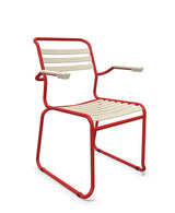 Schaffner Säntis Fauteuil Repas luge Lattes Sable Pastel 15 Rouge 30 