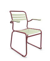 Schaffner Säntis Fauteuil Repas luge Lattes Vert Pastel 64 Bordeaux 38 
