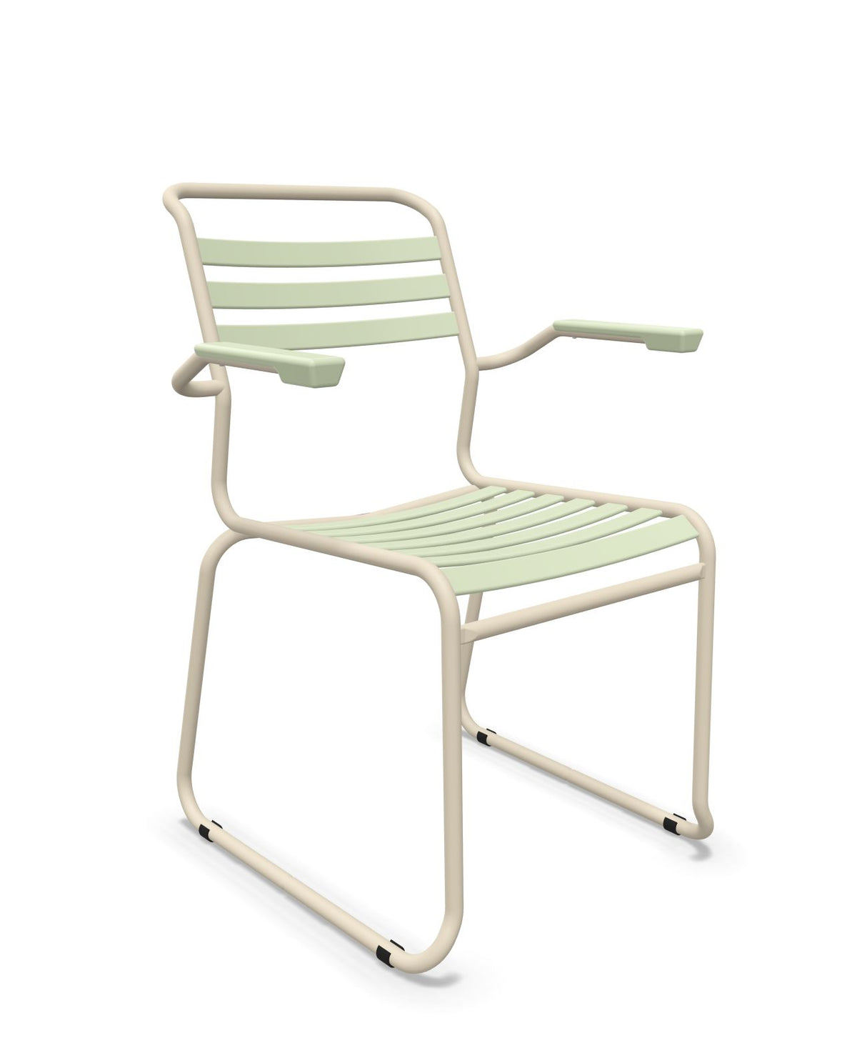 Schaffner Säntis Fauteuil Repas luge Lattes Vert Pastel 64 Sable Pastel 15 