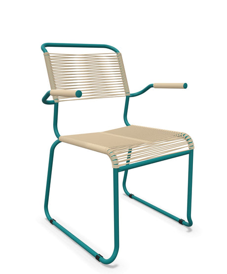 Schaffner Säntis Fauteuil repas Spaghetti pieds en luge 