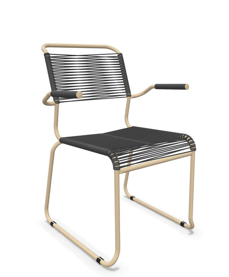 Schaffner Säntis Fauteuil repas Spaghetti pieds en luge 
