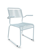 Schaffner Säntis Fauteuil repas Spaghetti pieds en luge Bleu Pastel 51 Bleu Pastel 51 