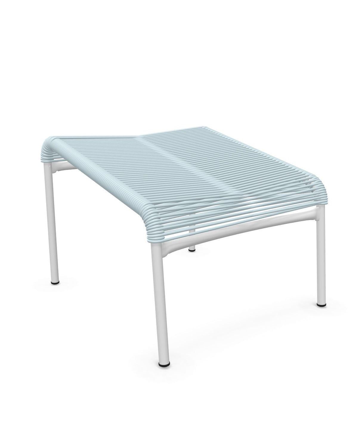 Schaffner Säntis Repose-pieds Spaghetti Bleu Pastel 51 Blanc 90 