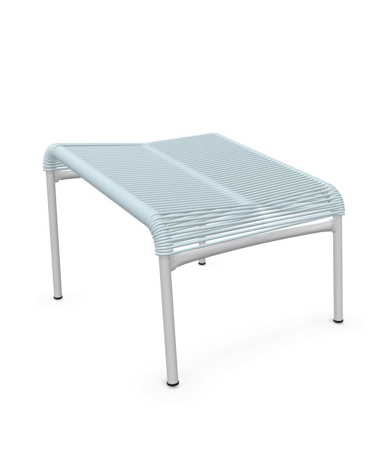 Schaffner Säntis Repose-pieds Spaghetti Bleu Pastel 51 Gris Argent 78 