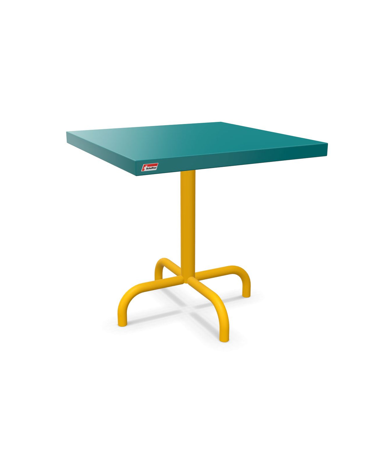 Schaffner Säntis Table d'appoint rabattable 50x50cm h:50cm Bleu Kali 56 Jaune 11 