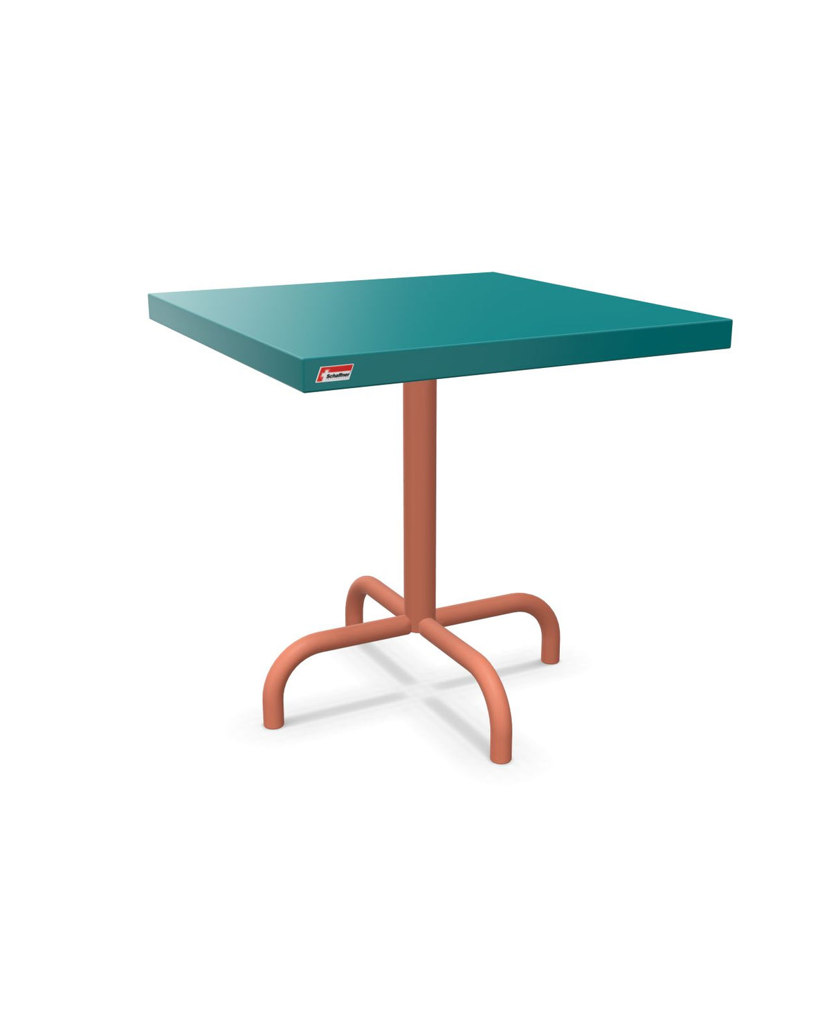 Schaffner Säntis Table d'appoint rabattable 50x50cm h:50cm Bleu Kali 56 Terracotta 84 