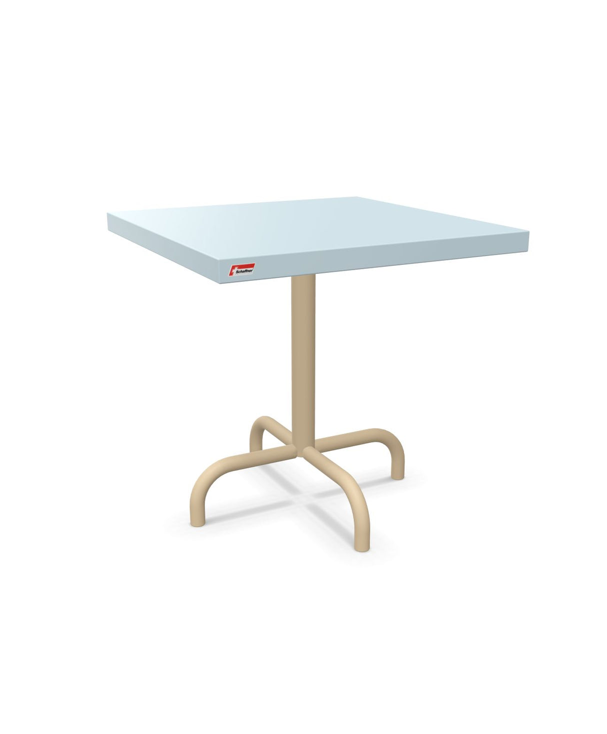 Schaffner Säntis Table d'appoint rabattable 50x50cm h:50cm Bleu Pastel 51 Marron Pastel 83 