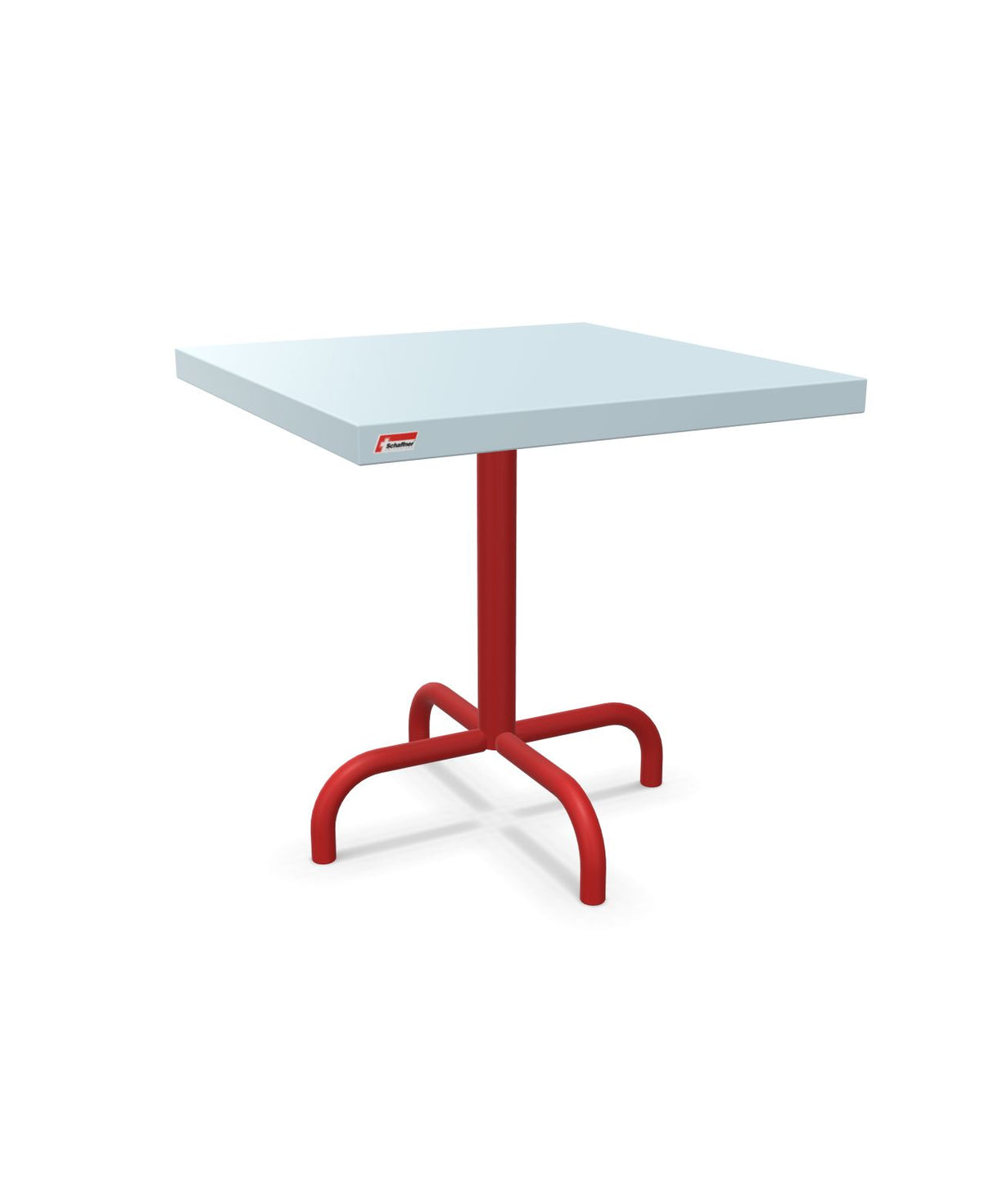 Schaffner Säntis Table d'appoint rabattable 50x50cm h:50cm Bleu Pastel 51 Rouge 30 