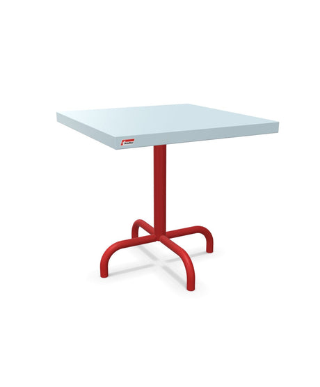 Schaffner Säntis Table d'appoint rabattable 50x50cm h:50cm Bleu Pastel 51 Rouge 30 