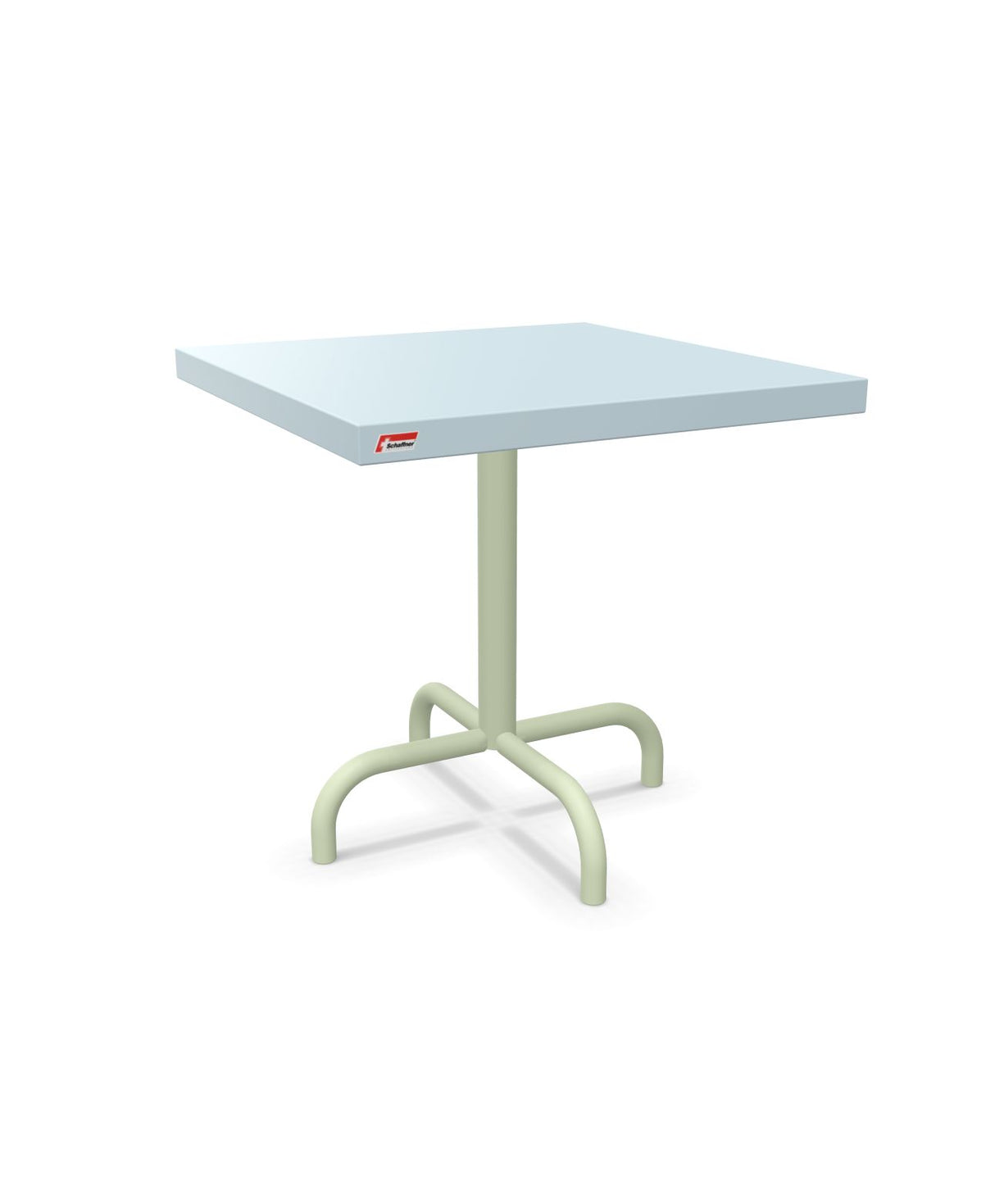 Schaffner Säntis Table d'appoint rabattable 50x50cm h:50cm Bleu Pastel 51 Vert Pastel 64 