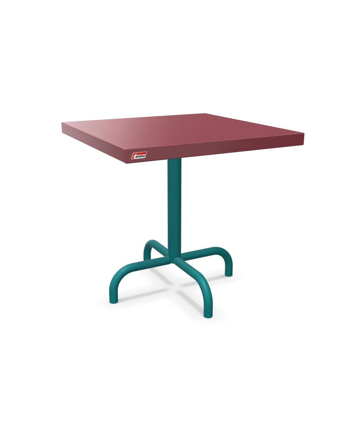 Schaffner Säntis Table d'appoint rabattable 50x50cm h:50cm Bordeaux 38 Bleu Kali 56 