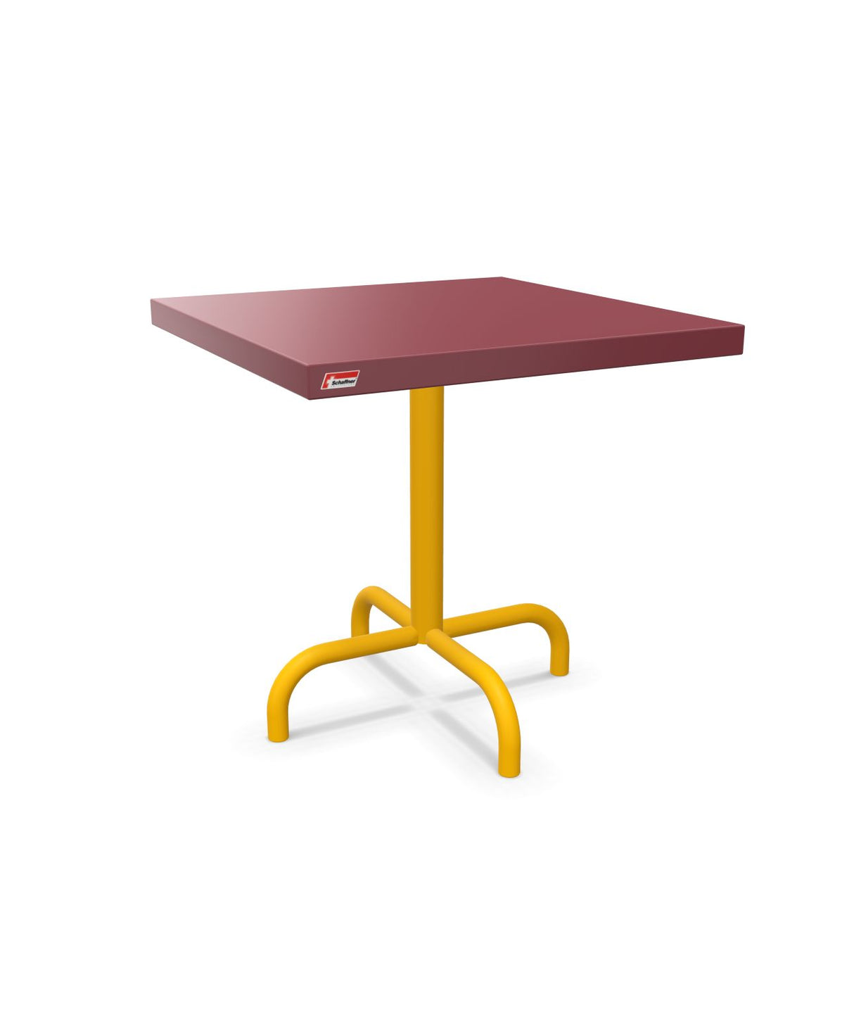 Schaffner Säntis Table d'appoint rabattable 50x50cm h:50cm Bordeaux 38 Jaune 11 