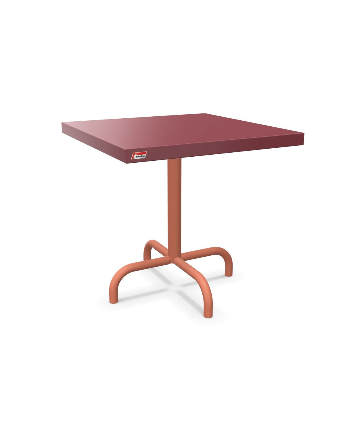 Schaffner Säntis Table d'appoint rabattable 50x50cm h:50cm Bordeaux 38 Terracotta 84 