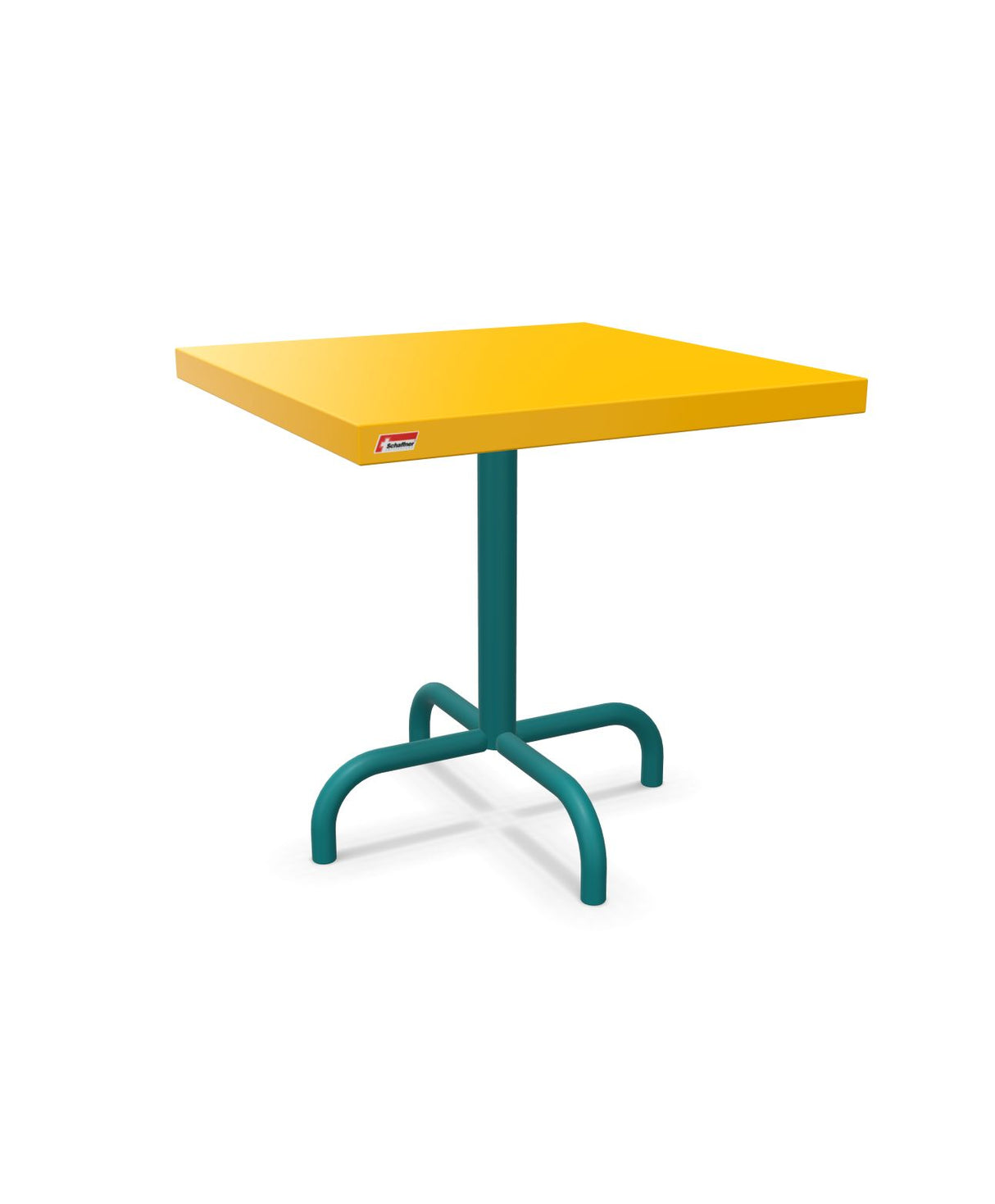 Schaffner Säntis Table d'appoint rabattable 50x50cm h:50cm Jaune 11 Bleu Kali 56 
