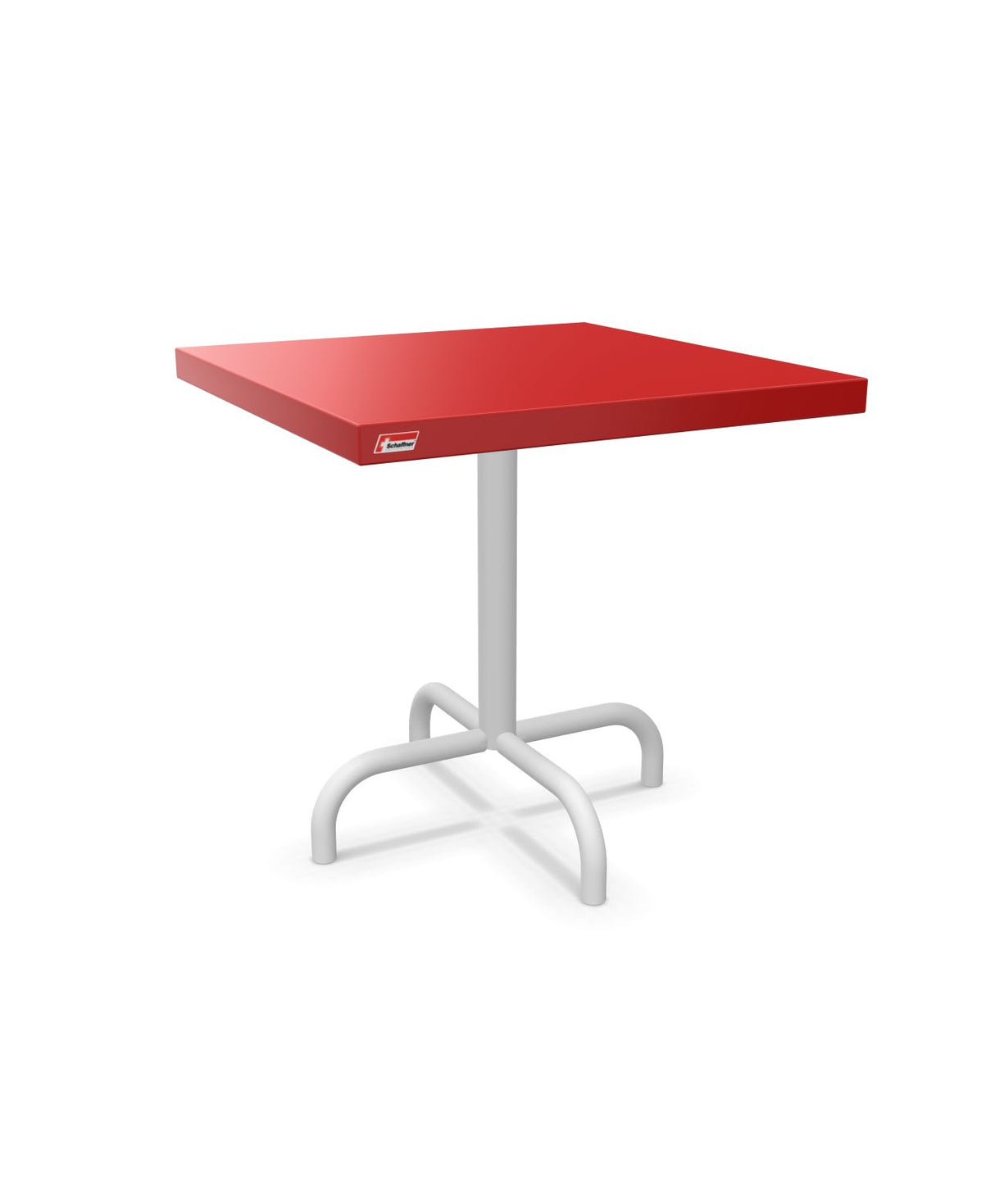 Schaffner Säntis Table d'appoint rabattable 50x50cm h:50cm Rouge 30 Blanc 90 