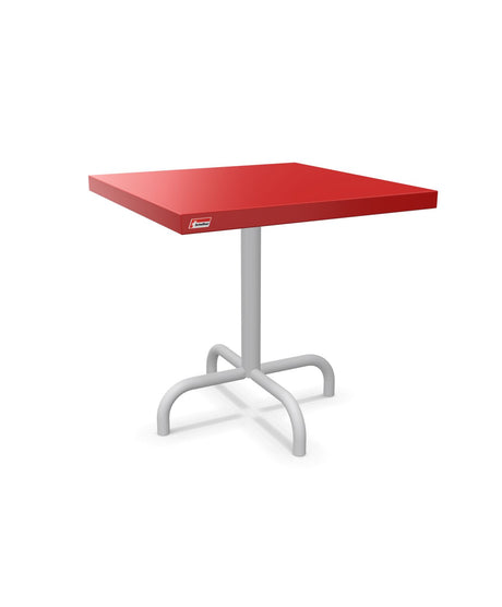 Schaffner Säntis Table d'appoint rabattable 50x50cm h:50cm Rouge 30 Gris Argent 78 