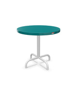 Schaffner Säntis Table d'appoint rabattable ronde Ø54cm h:50cm Bleu Kali 56 Blanc 90 