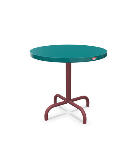 Schaffner Säntis Table d'appoint rabattable ronde Ø54cm h:50cm Bleu Kali 56 Bordeaux 38 