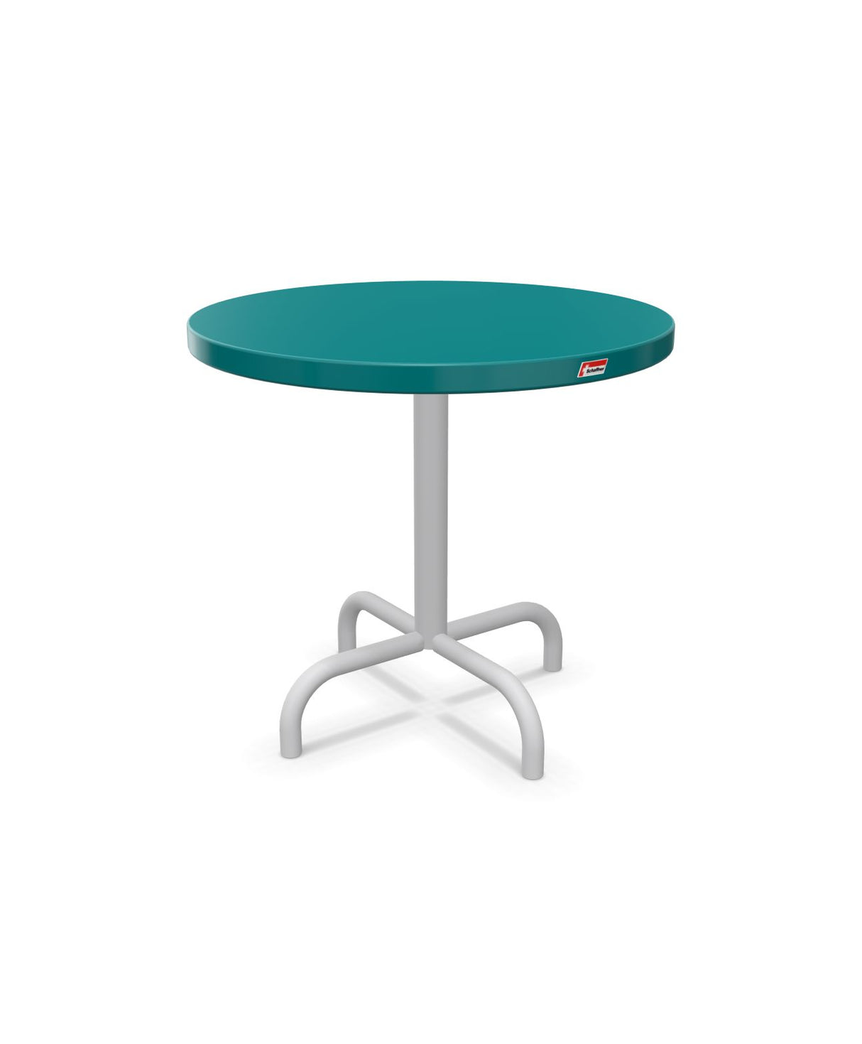 Schaffner Säntis Table d'appoint rabattable ronde Ø54cm h:50cm Bleu Kali 56 Gris Argent 78 