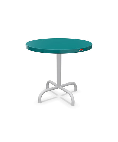 Schaffner Säntis Table d'appoint rabattable ronde Ø54cm h:50cm Bleu Kali 56 Gris Argent 78 