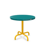 Schaffner Säntis Table d'appoint rabattable ronde Ø54cm h:50cm Bleu Kali 56 Jaune 11 