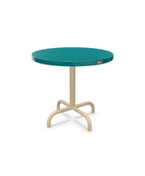 Schaffner Säntis Table d'appoint rabattable ronde Ø54cm h:50cm Bleu Kali 56 Marron Pastel 83 